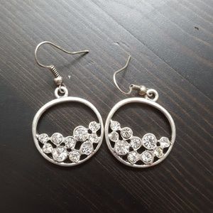 Diamond-silver earings